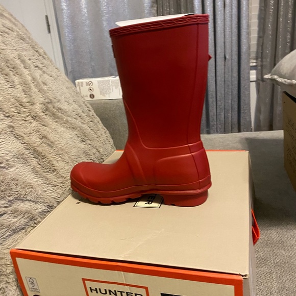 Hunter Women Original Short Rain boots Red - Picture 3 of 4